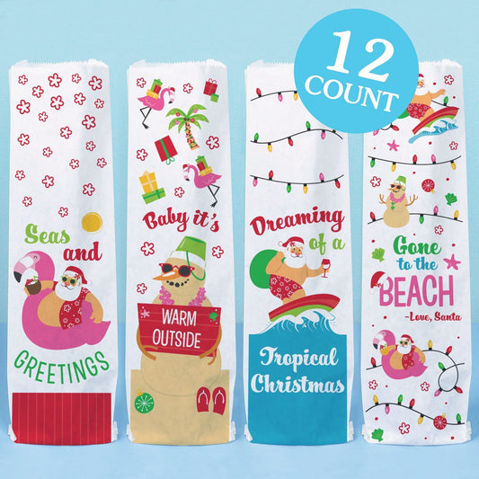 Wine Bags - Tropical Christmas