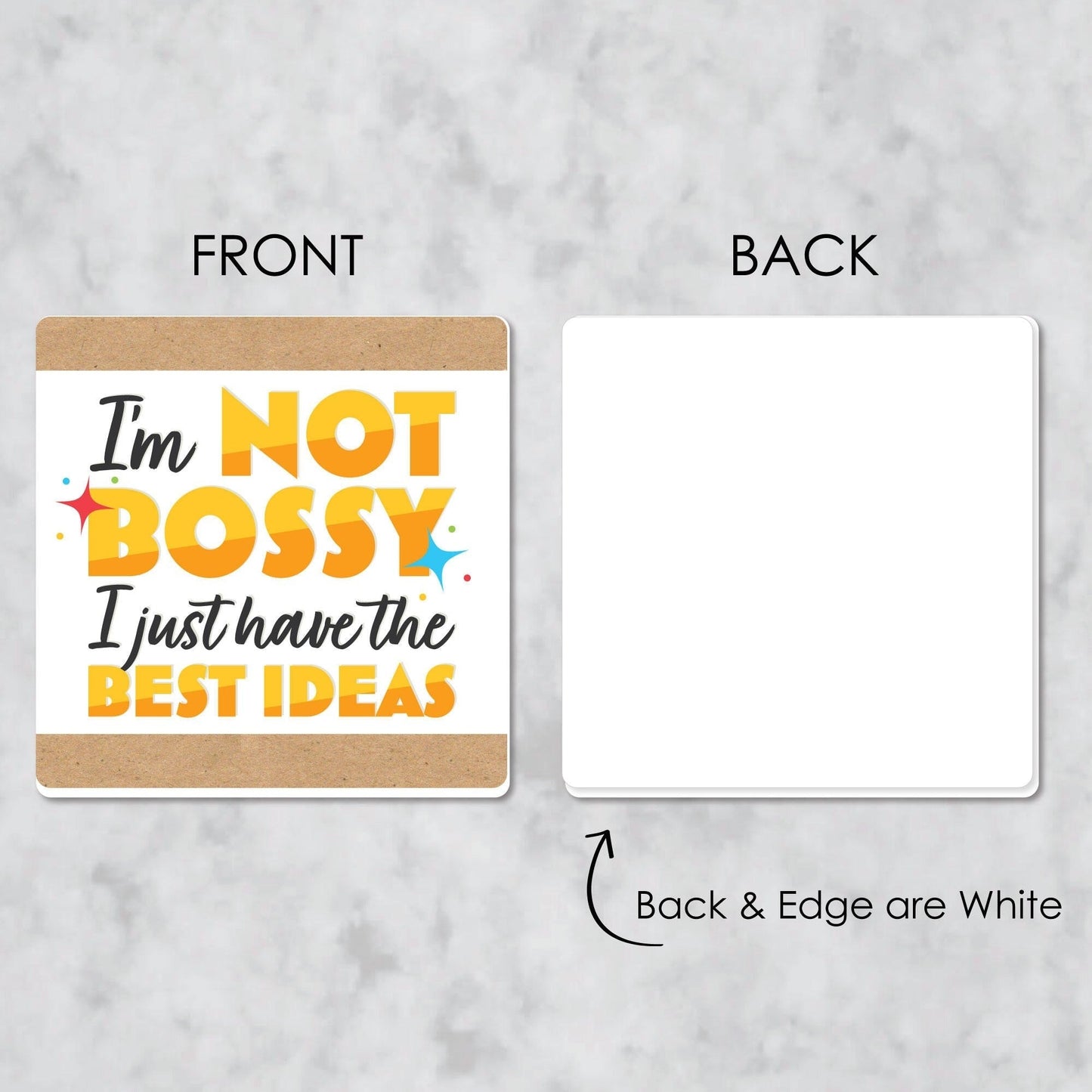 Happy Boss's Day - Funny Best Boss Ever Decorations - Drink Coasters - Set of 6