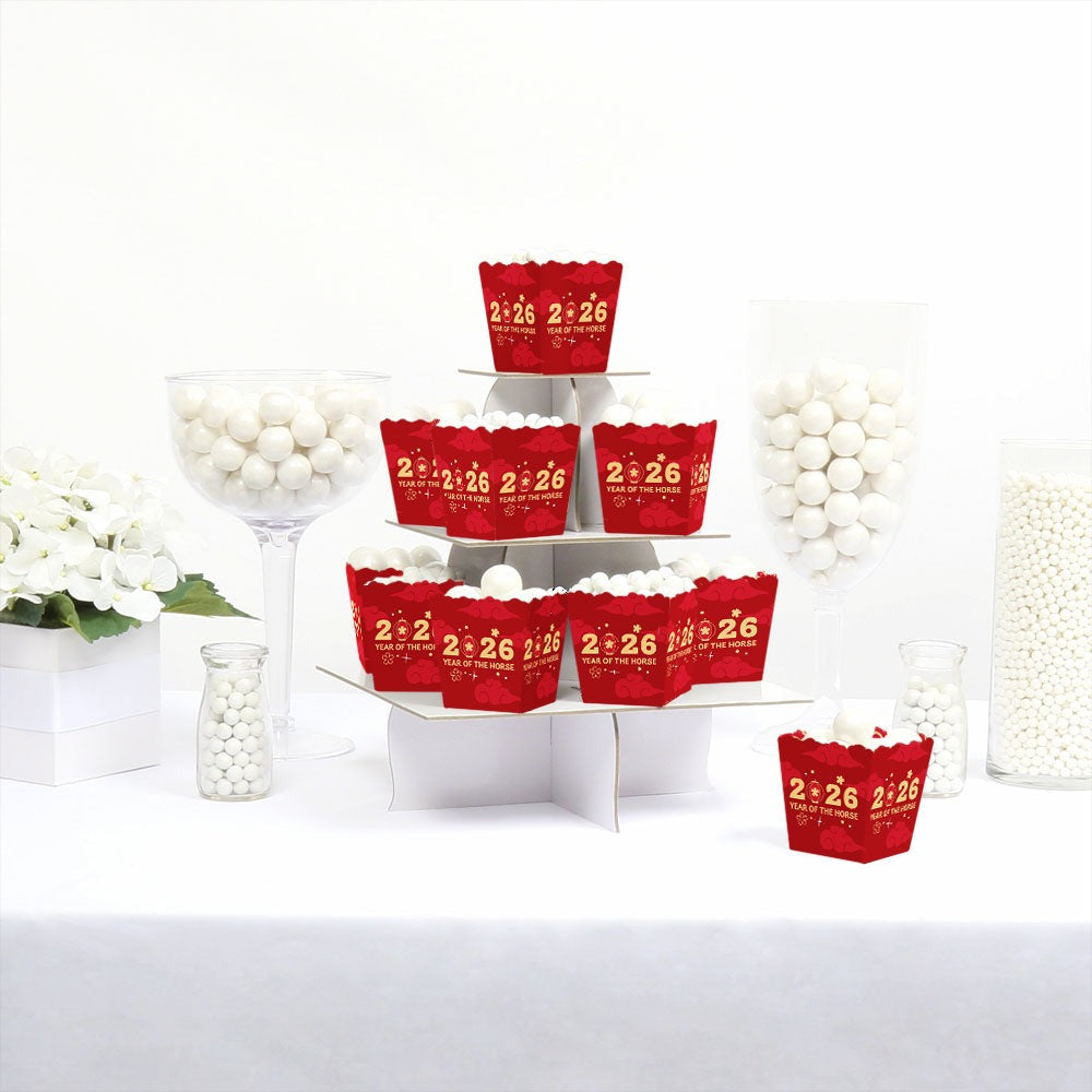 Lunar New Year - Party Mini Favor Boxes - 2026 Year of the Horse Treat Candy Boxes - Set of 12