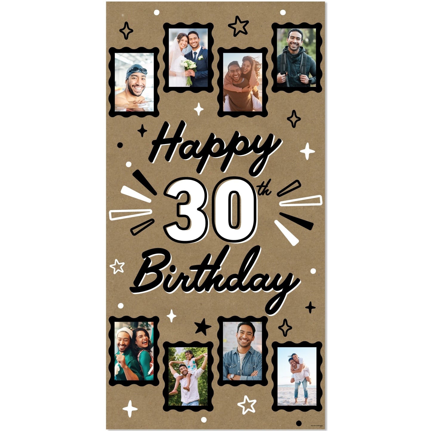 30th Birthday Kraft Photo Banner
