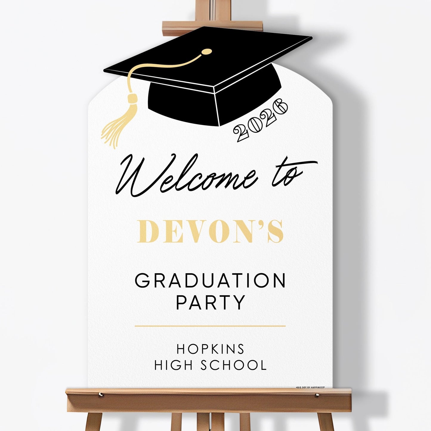 Custom Text Tassel Gold Welcome Sign
