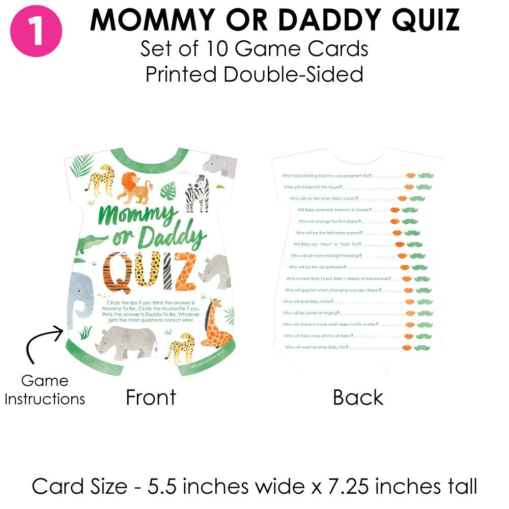 Safari Animals Baby Shower Gamerific Bundle