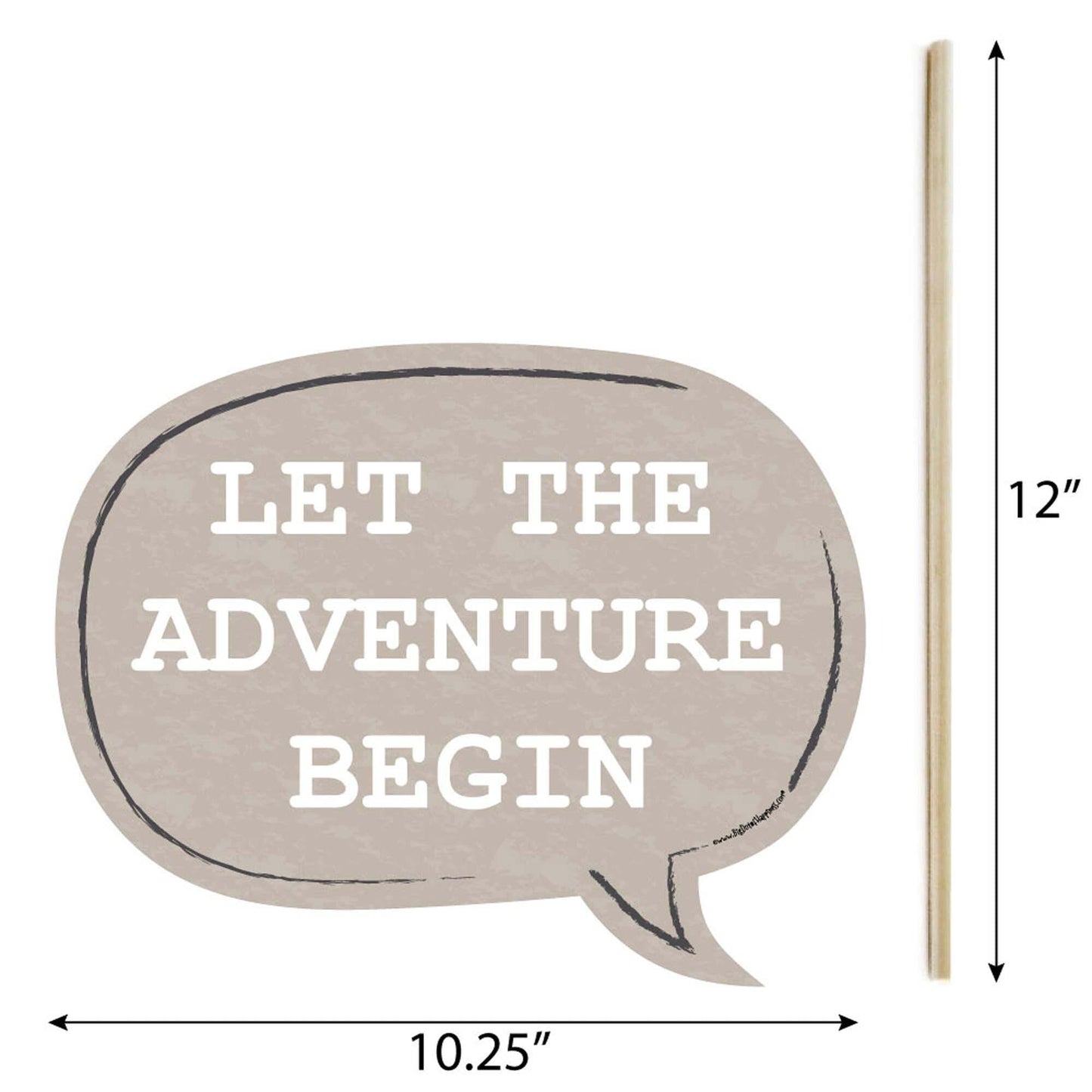 Funny World Awaits - 10 Piece Photo Booth Props Kit