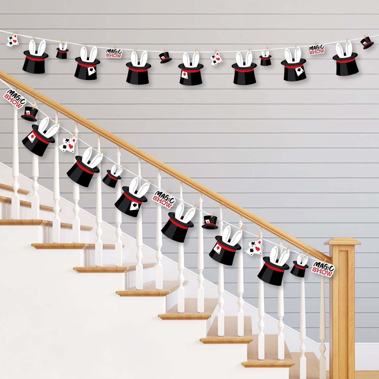 Ta-Da, Magic Show - Magical Birthday Party DIY Decorations - Clothespin Garland Banner - 44 Pieces