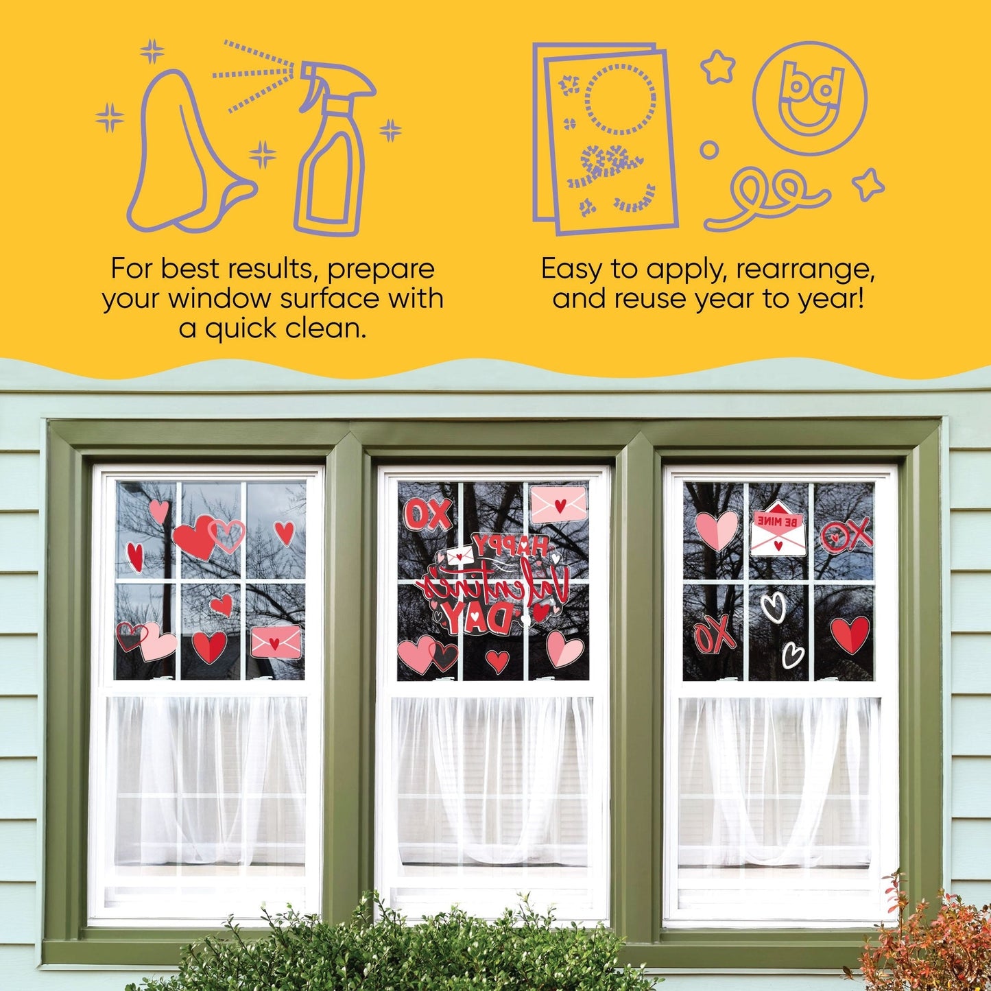 Happy Valentine’s Day Window Clings