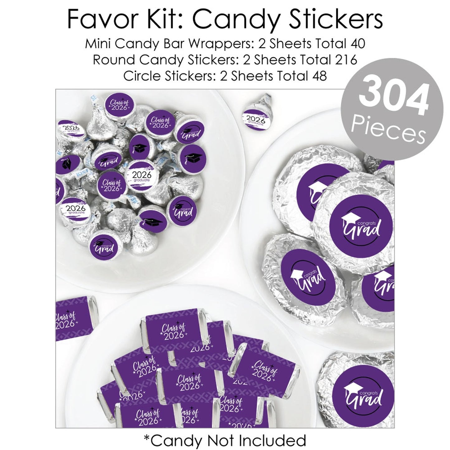 Purple Grad - Best is Yet to Come - 2026 Purple Graduation Party Supplies - Banner Decoration Kit - Fundle Bundle