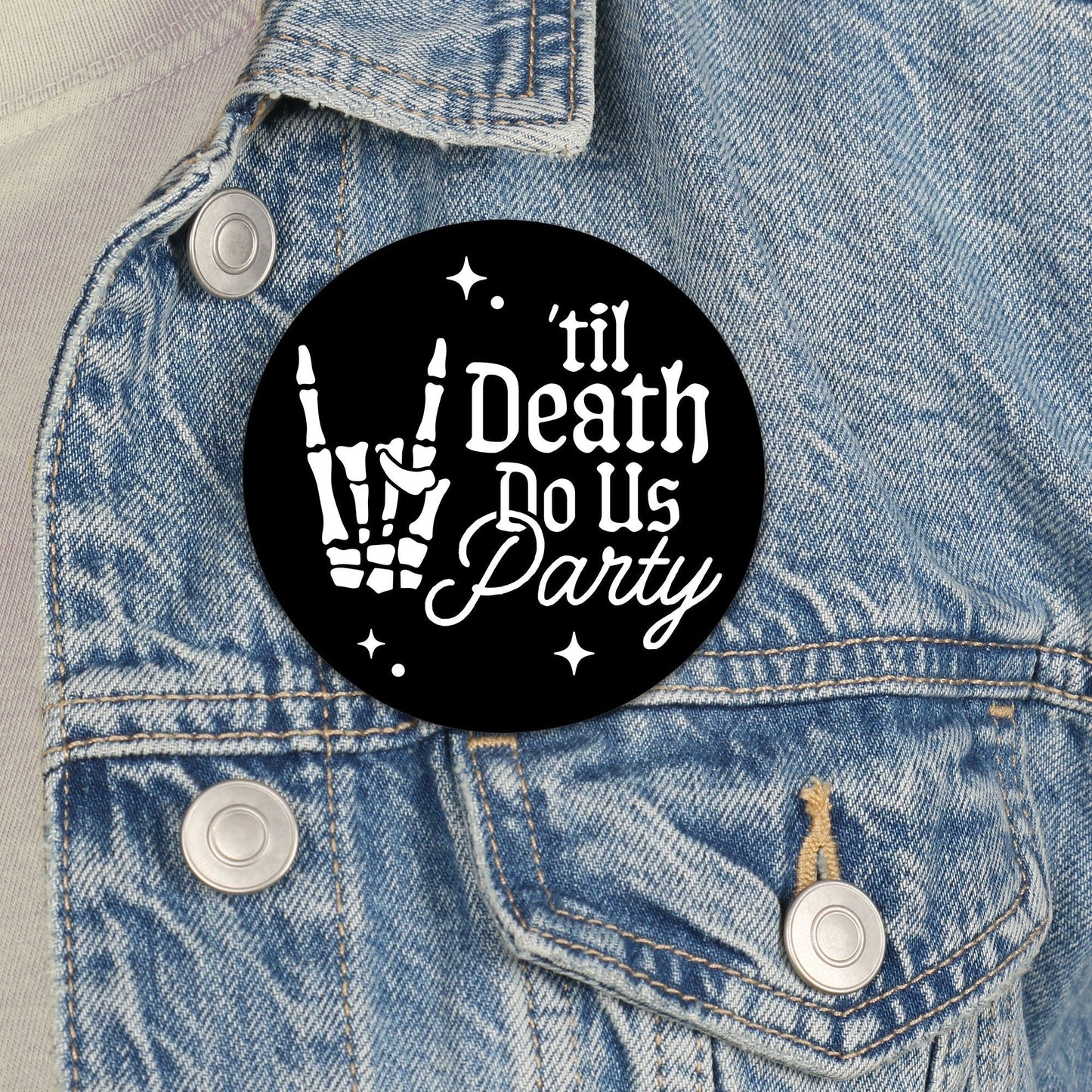 Til Death Do Us Party Bachelorette Buttons - 8 Ct