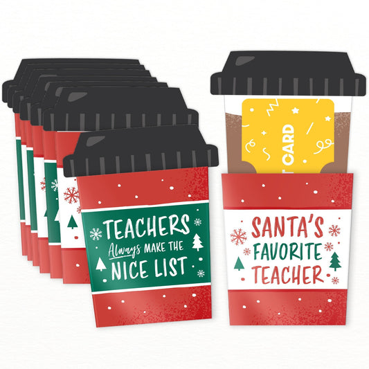 Assorted Teacher Holiday Presents Nifty Gifty Card Holders - 8 Ct