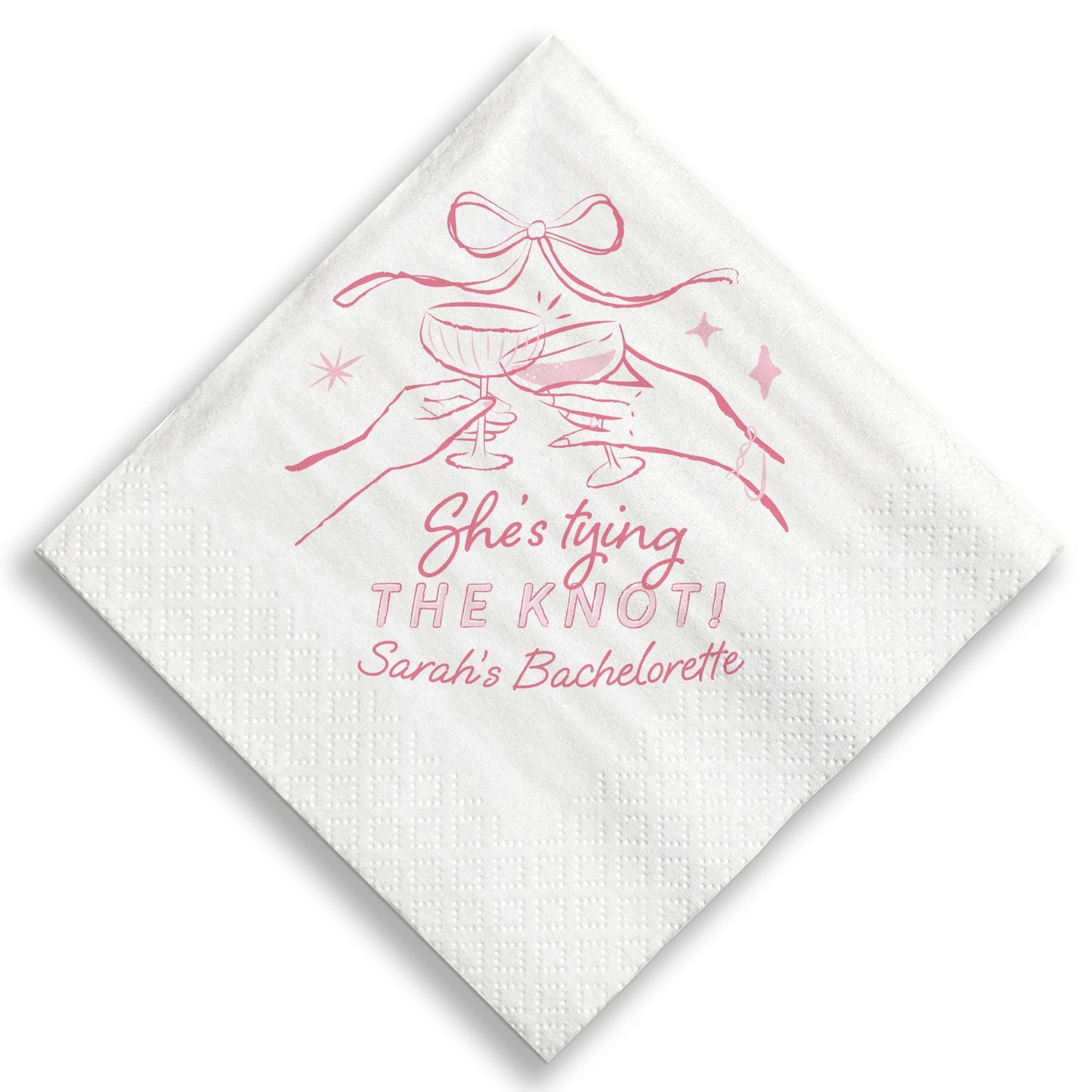 Custom Text - Tying The Knot Napkins