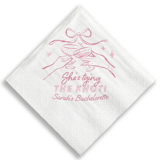 Custom Text - Tying The Knot Napkins