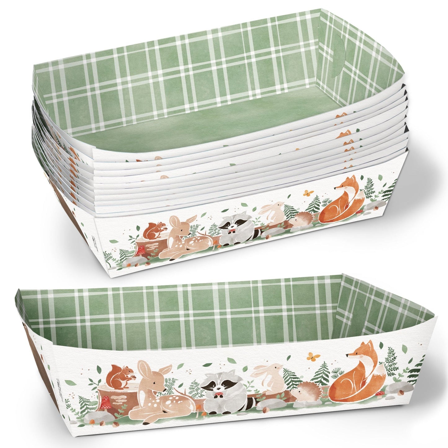 Woodland Animals Party Paper Food Trays