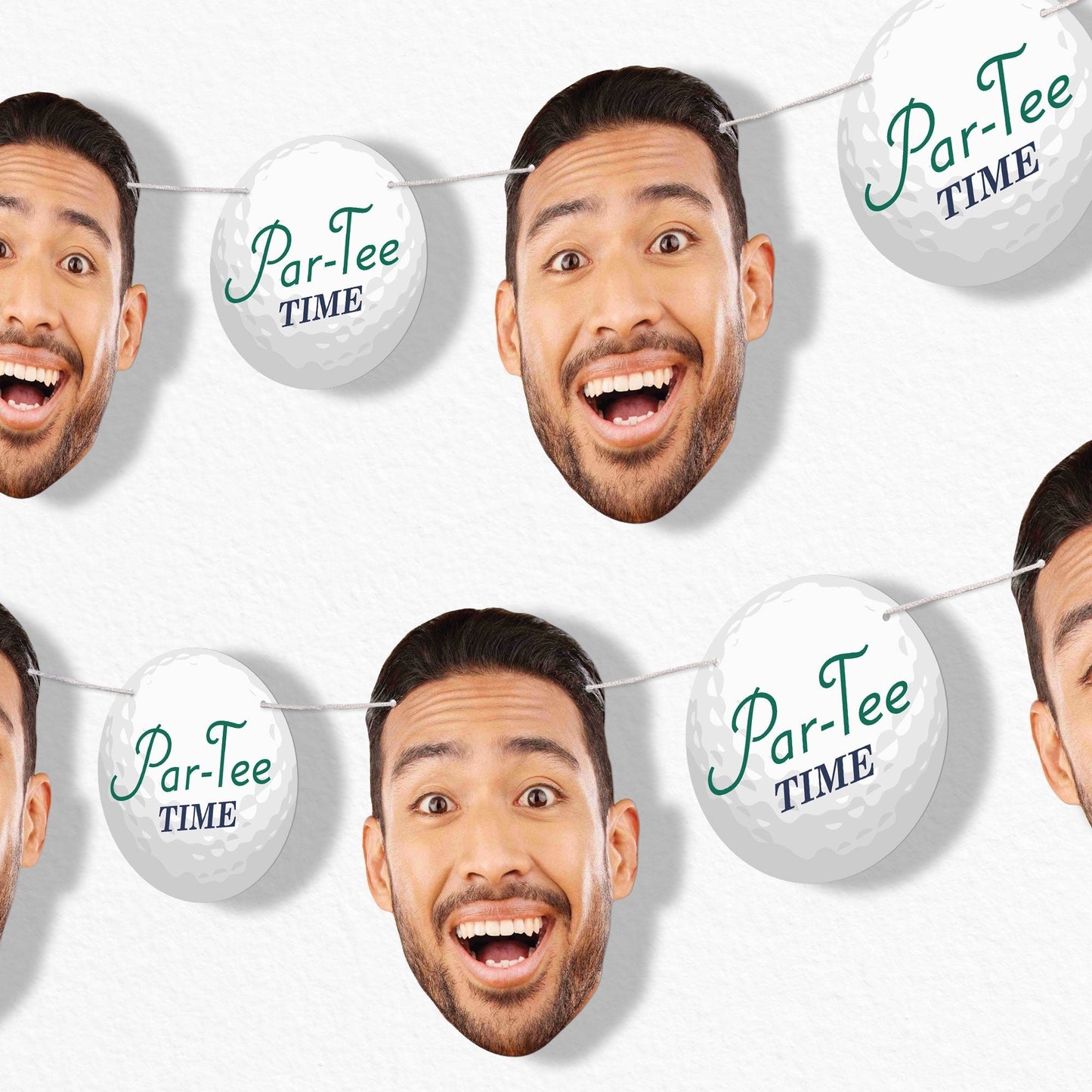 Custom Face Golf Garland Banner