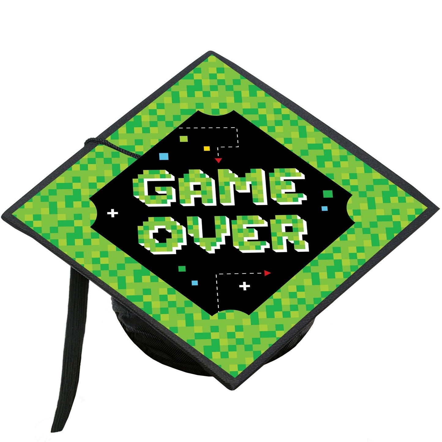 Game Over - Video Game Graduation Cap Decorations Kit - Grad Cap Cover
