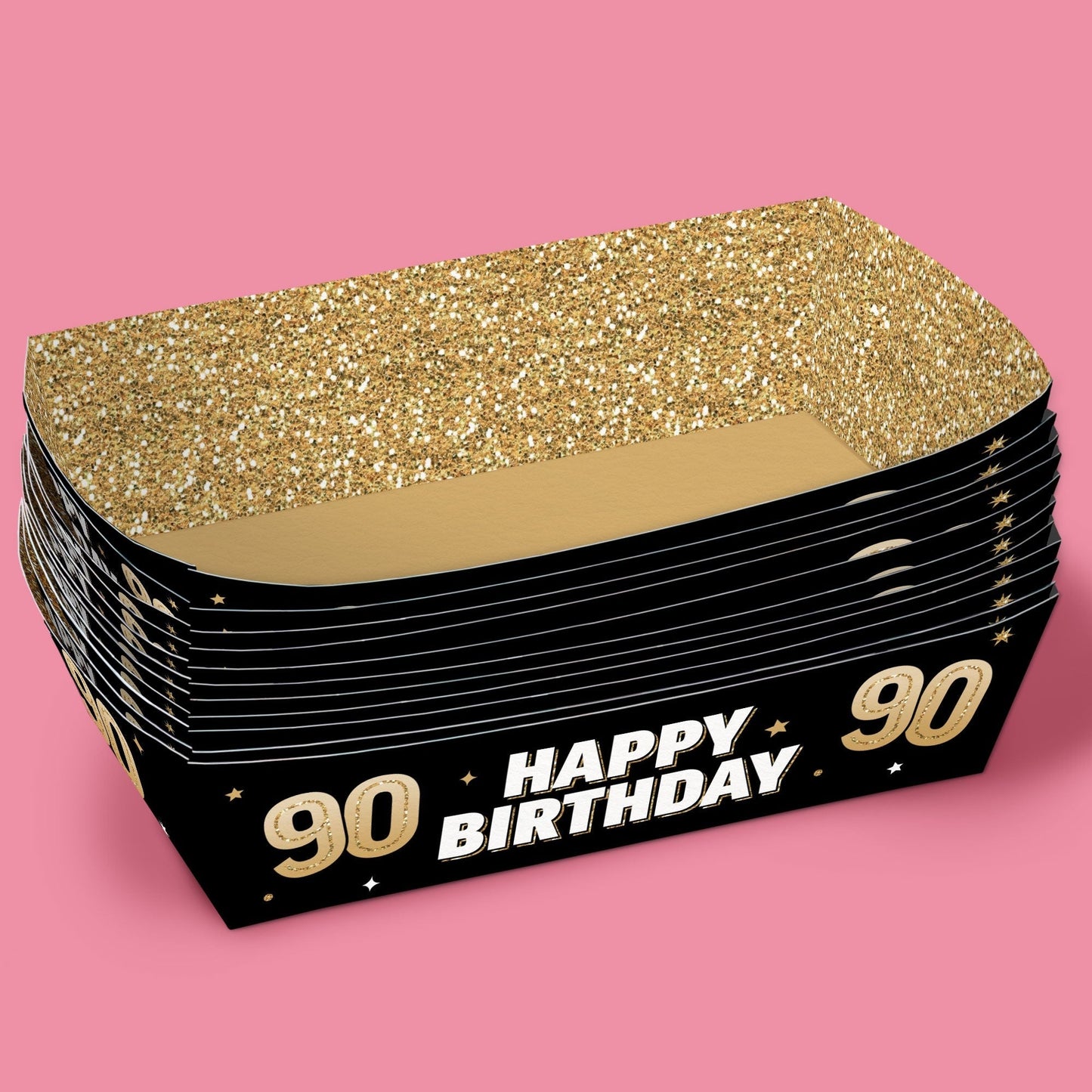 90th Birthday Party Paper Food Trays