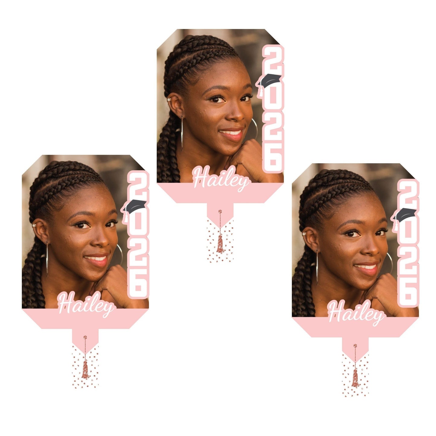 Custom Pastel Grad Photo Paddle 1, 3, 6, or 12 Ct