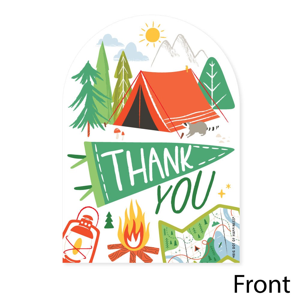 Camping Thank You Cards - 12 Ct