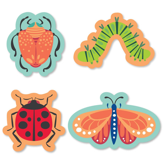 Buggin' Out - DIY Shaped Bugs Birthday Party Cut-Outs - 24 Count