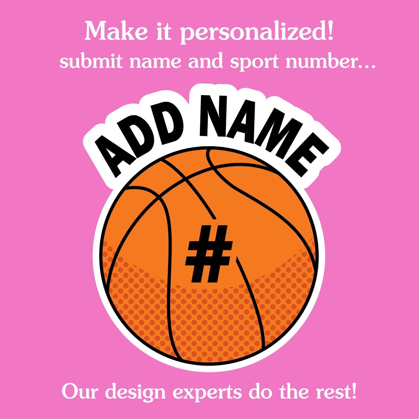 Custom Text Basketball Temporary Tattoos - 12 Ct