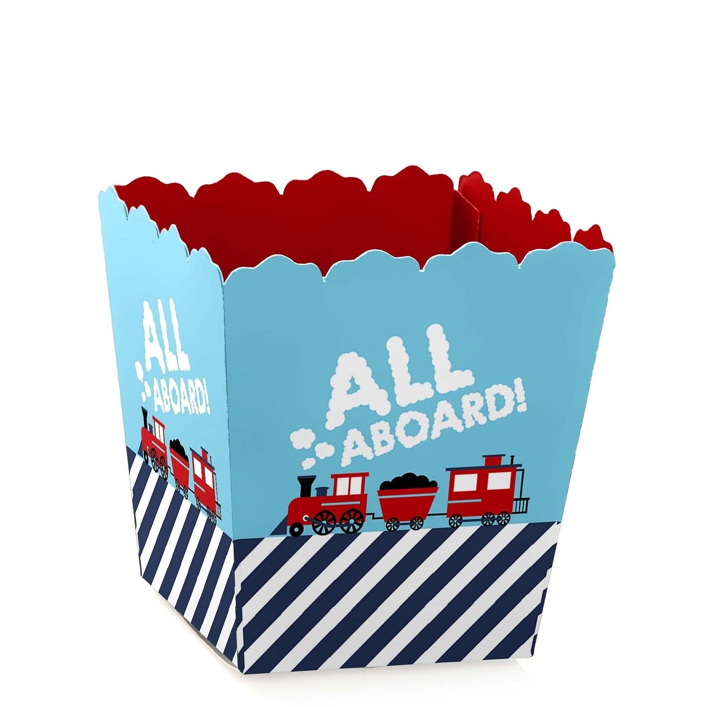 Railroad Party Crossing - Party Mini Favor Boxes - Steam Train Birthday Party or Baby Shower Treat Candy Boxes - Set of 12