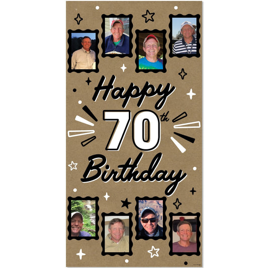 70th Birthday Kraft Photo Banner