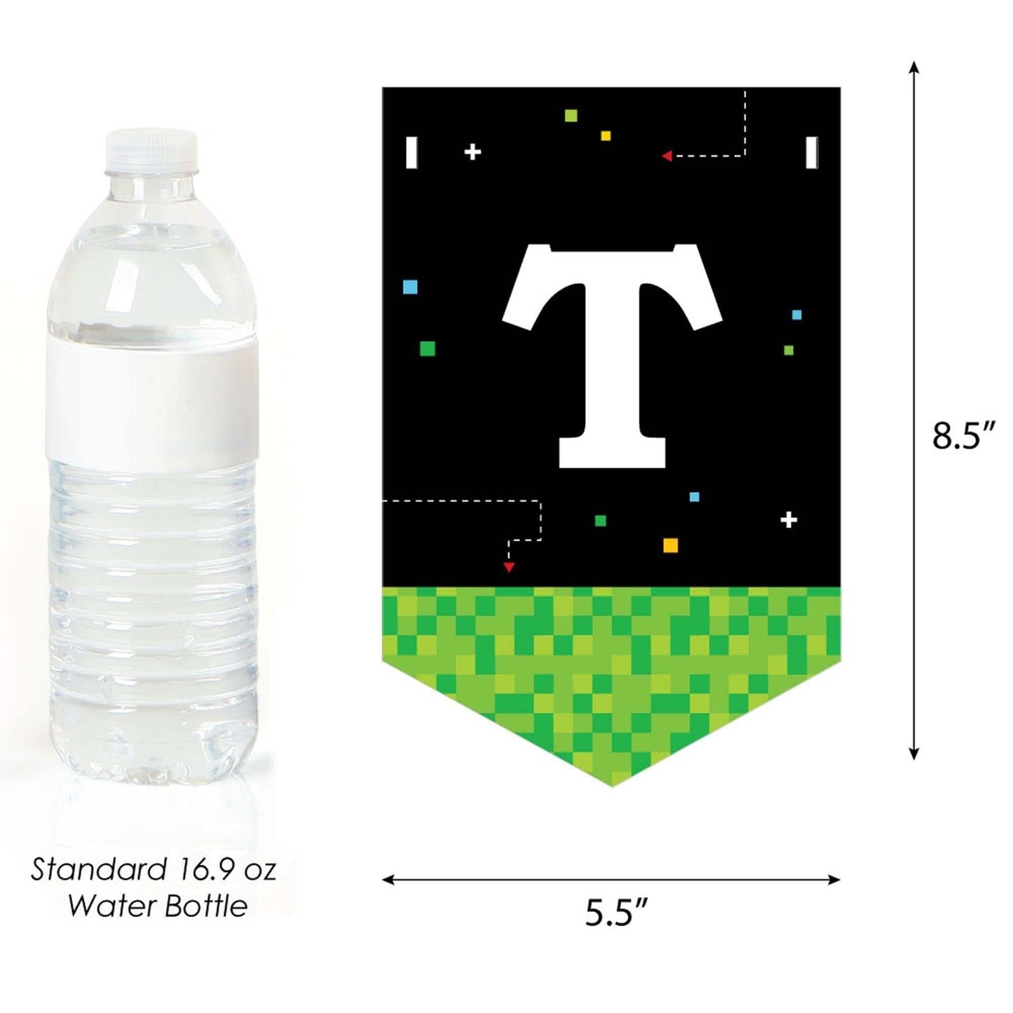 Game Zone - Pixel Video Game Party Bunting Banner and Decorations