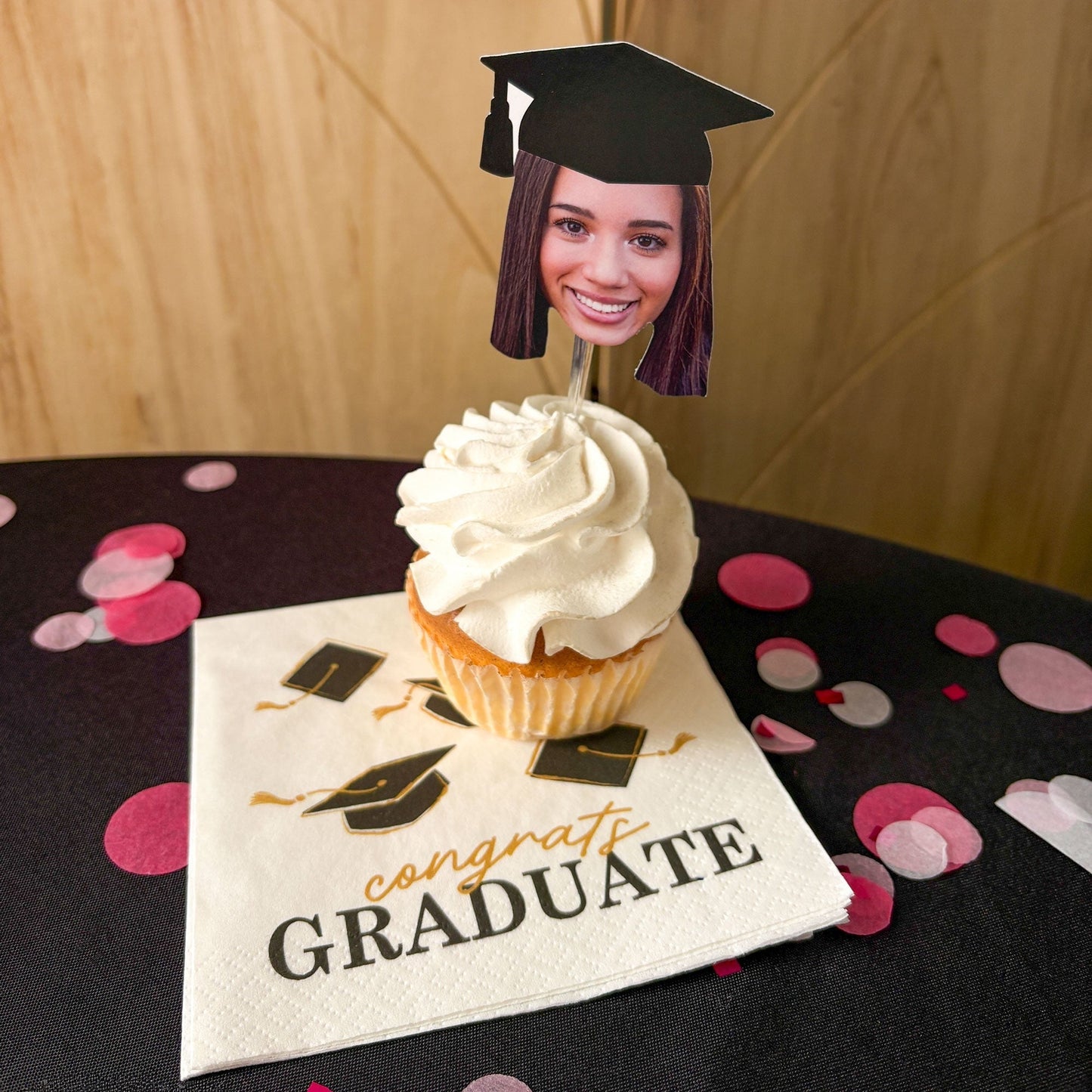 Napkins - Black and Gold Graduation - 24 Ct