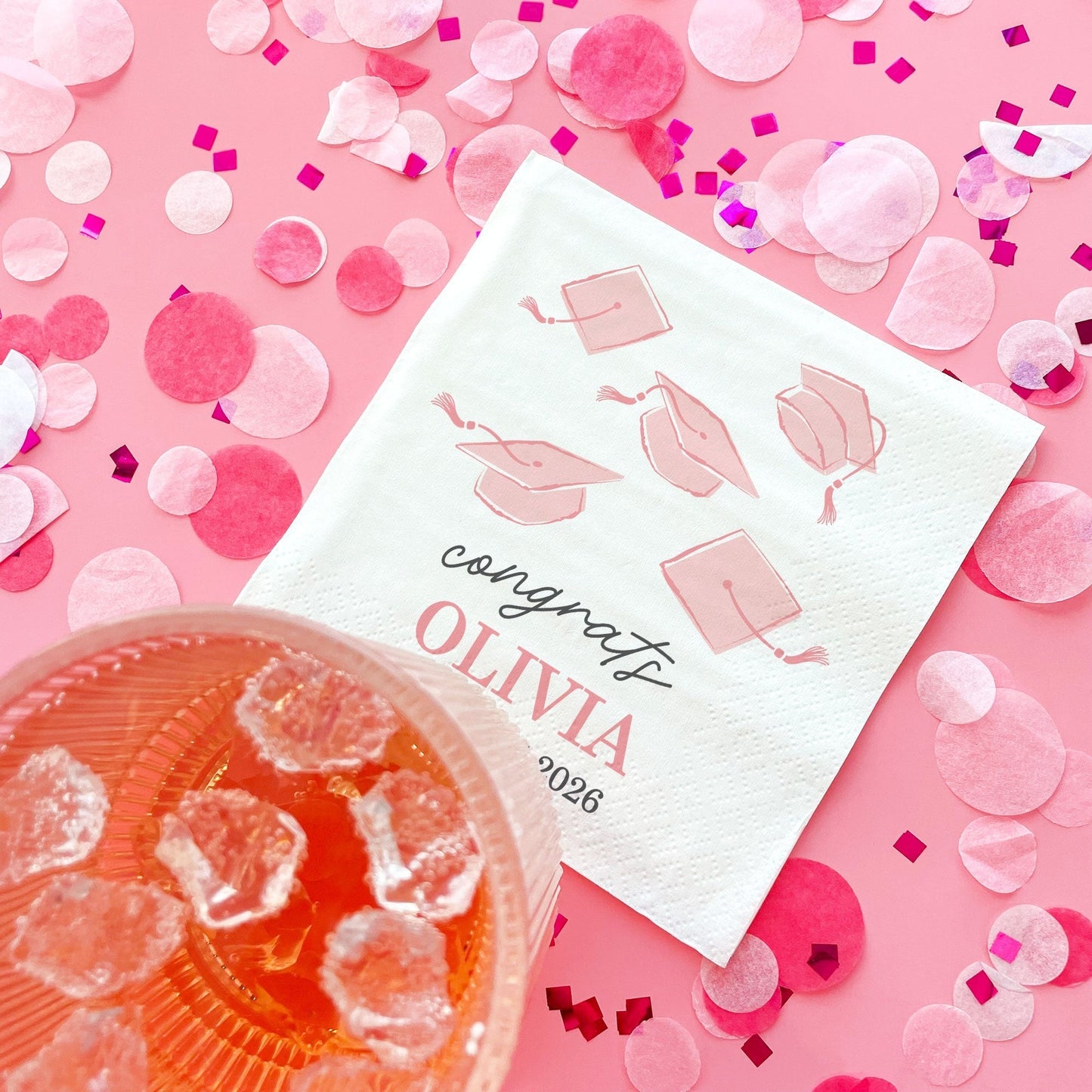 Custom Text - Pastel Grad Napkins
