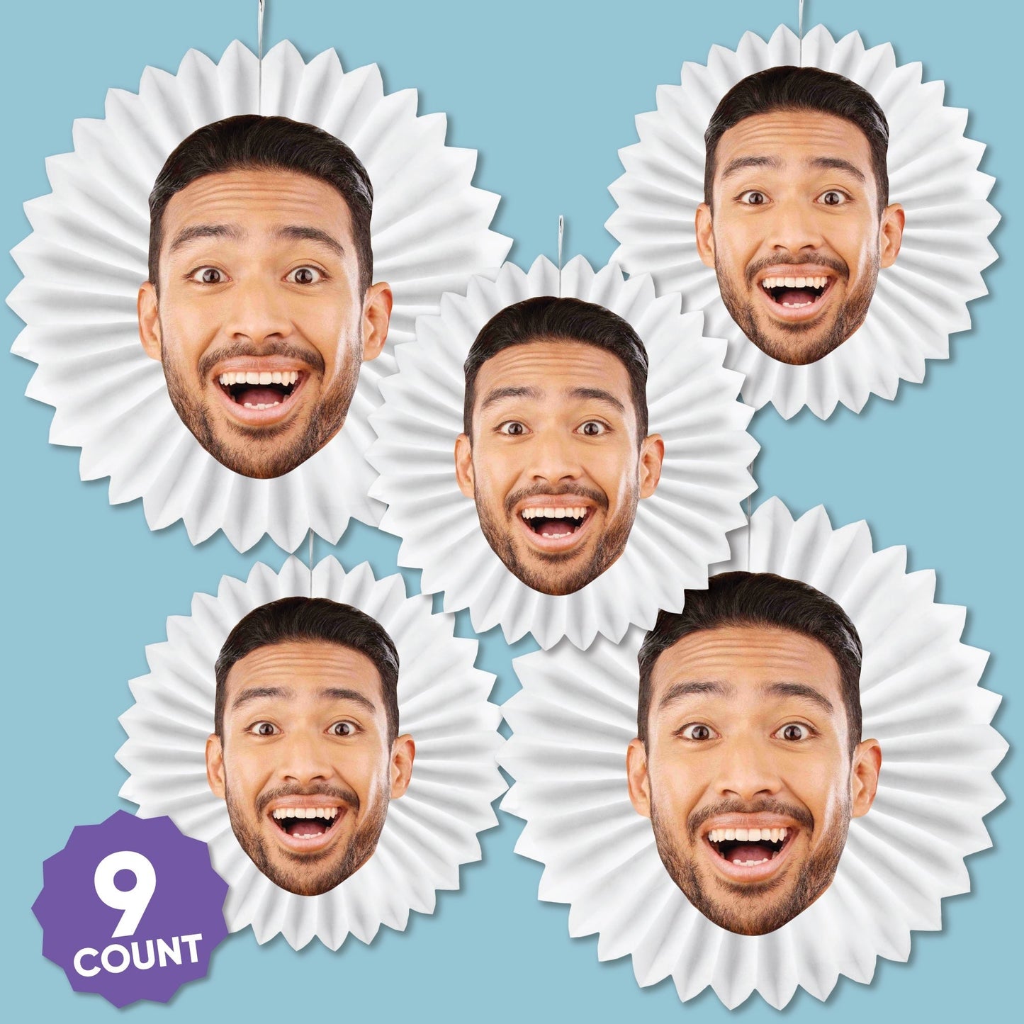 Custom Face Paper Fans