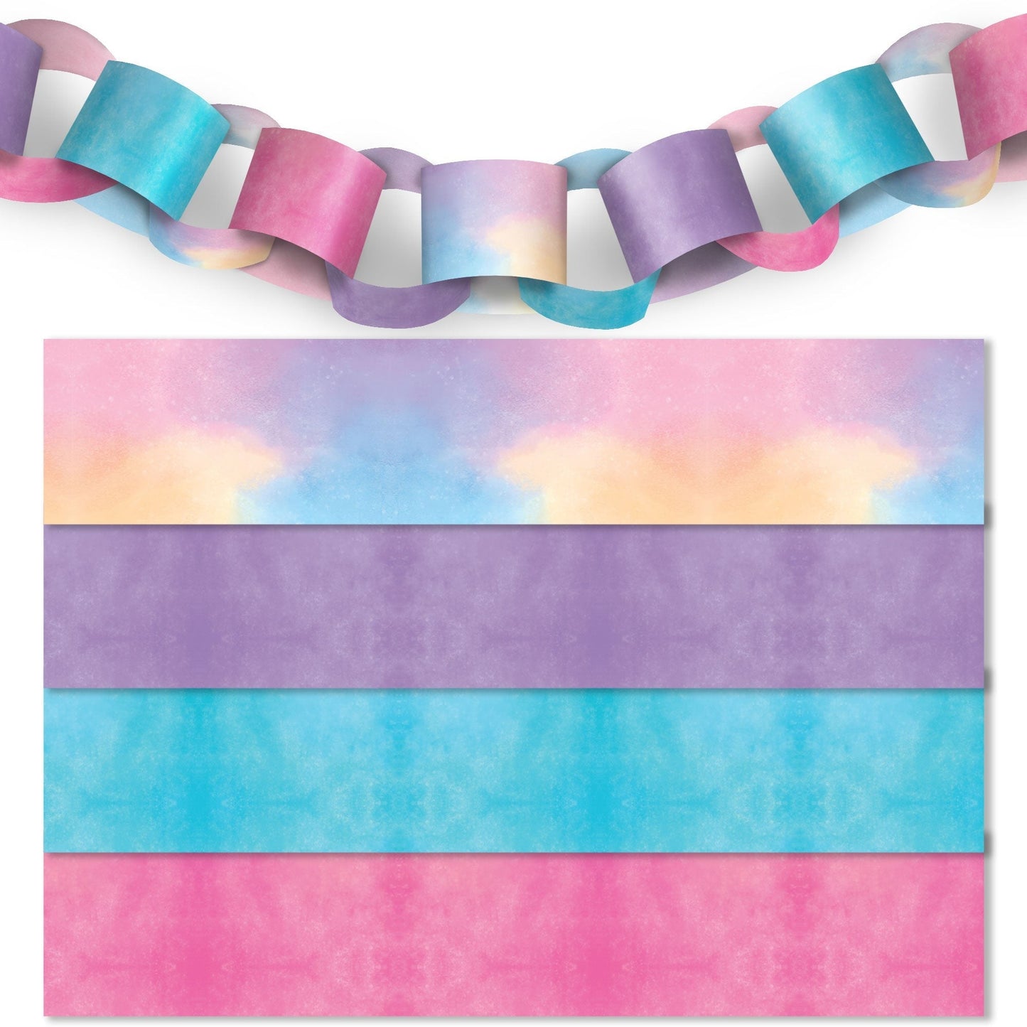 Unicorn DIY Paper Chains - 128 Pc