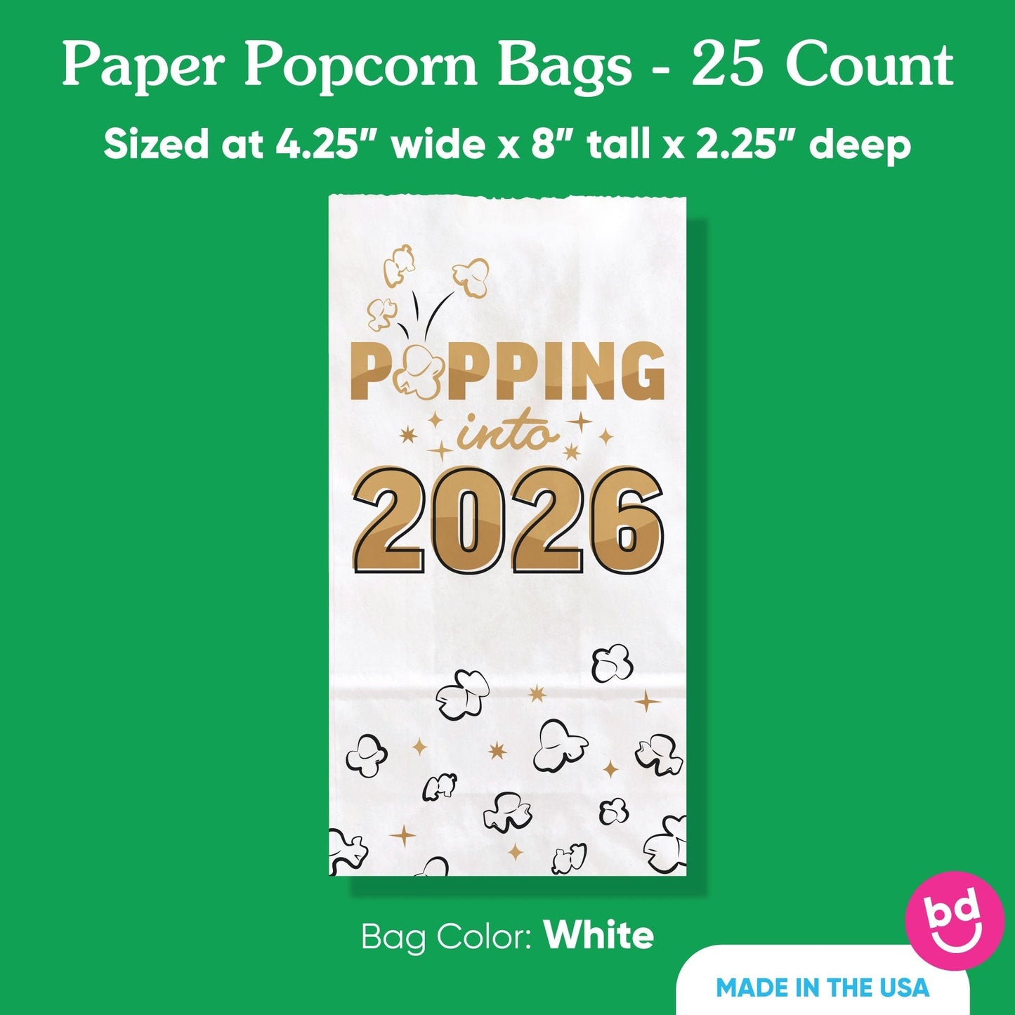 Popcorn Bags - Hello New Year - 25 Ct