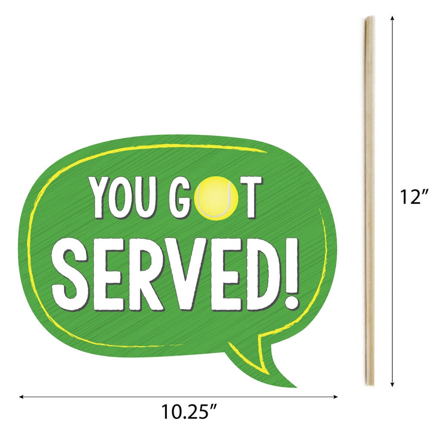 You Got Served - Tennis - Baby Shower or Birthday Party Photo Booth Props Kit - 20 Count