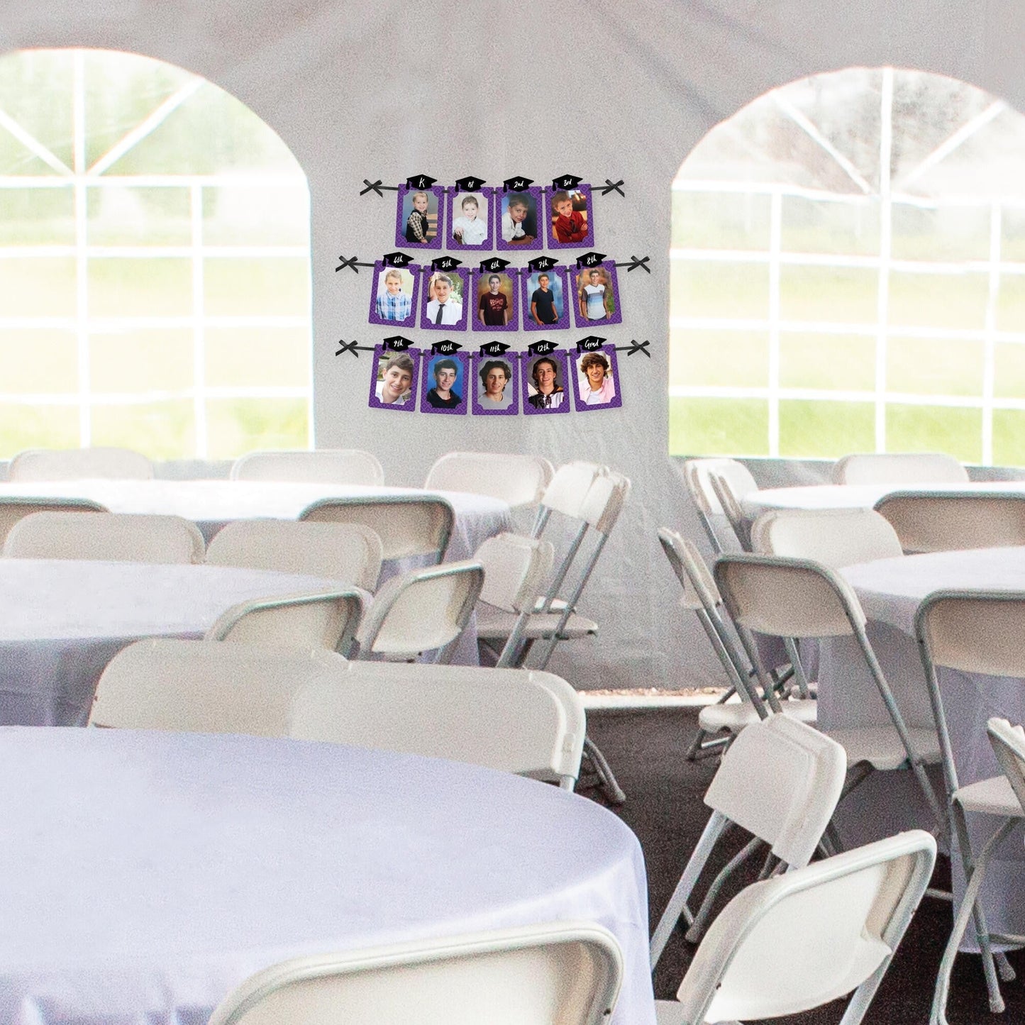 Purple Grad - Best is Yet to Come - DIY Purple Graduation Party Decor - K-12 School Picture Display - Photo Banner