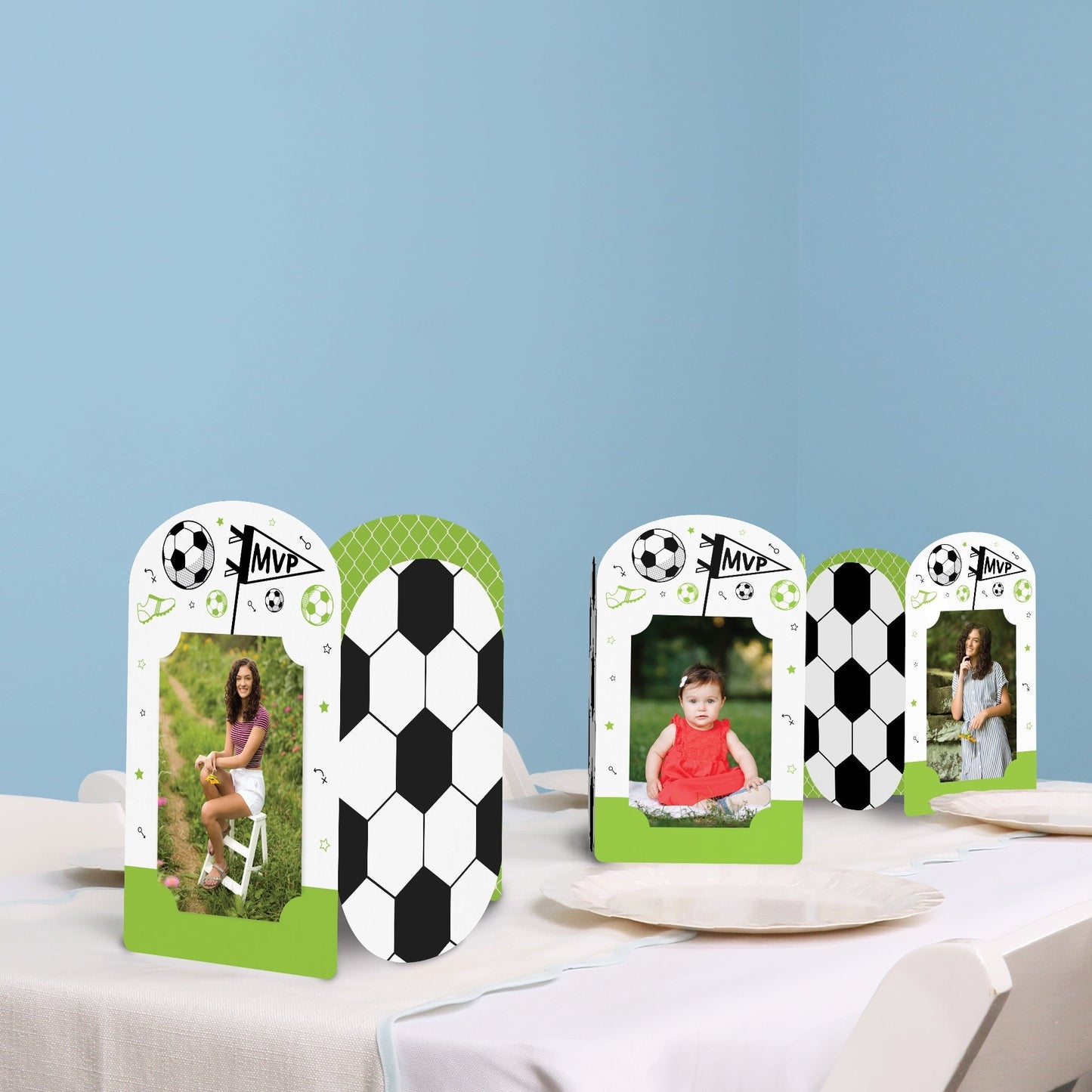 Soccer Photo Centerpieces - 8 Ct