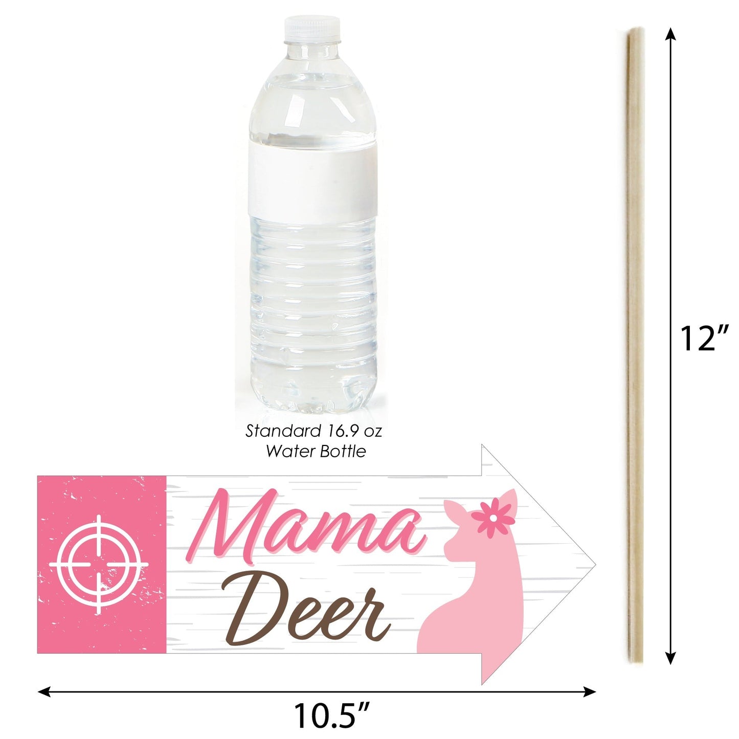 Funny Buck or Doe - Hunting Gender Reveal Party Photo Booth Props Kit - 10 Piece