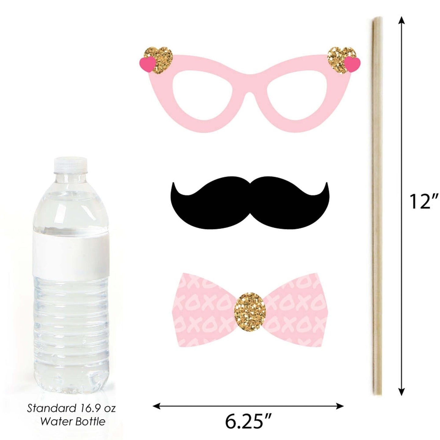 Be My Galentine - Galentine's & Valentine's Day Party Photo Booth Props Kit - 20 Count