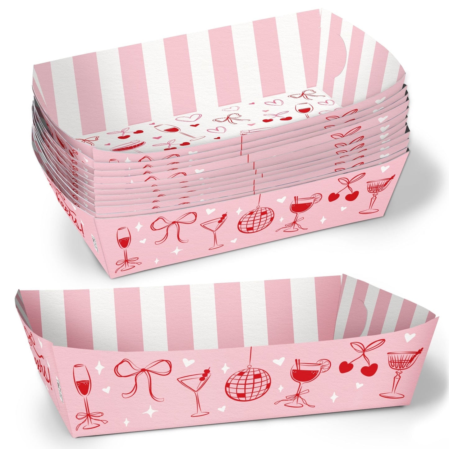 Drinks with the Girls Paper Food Trays