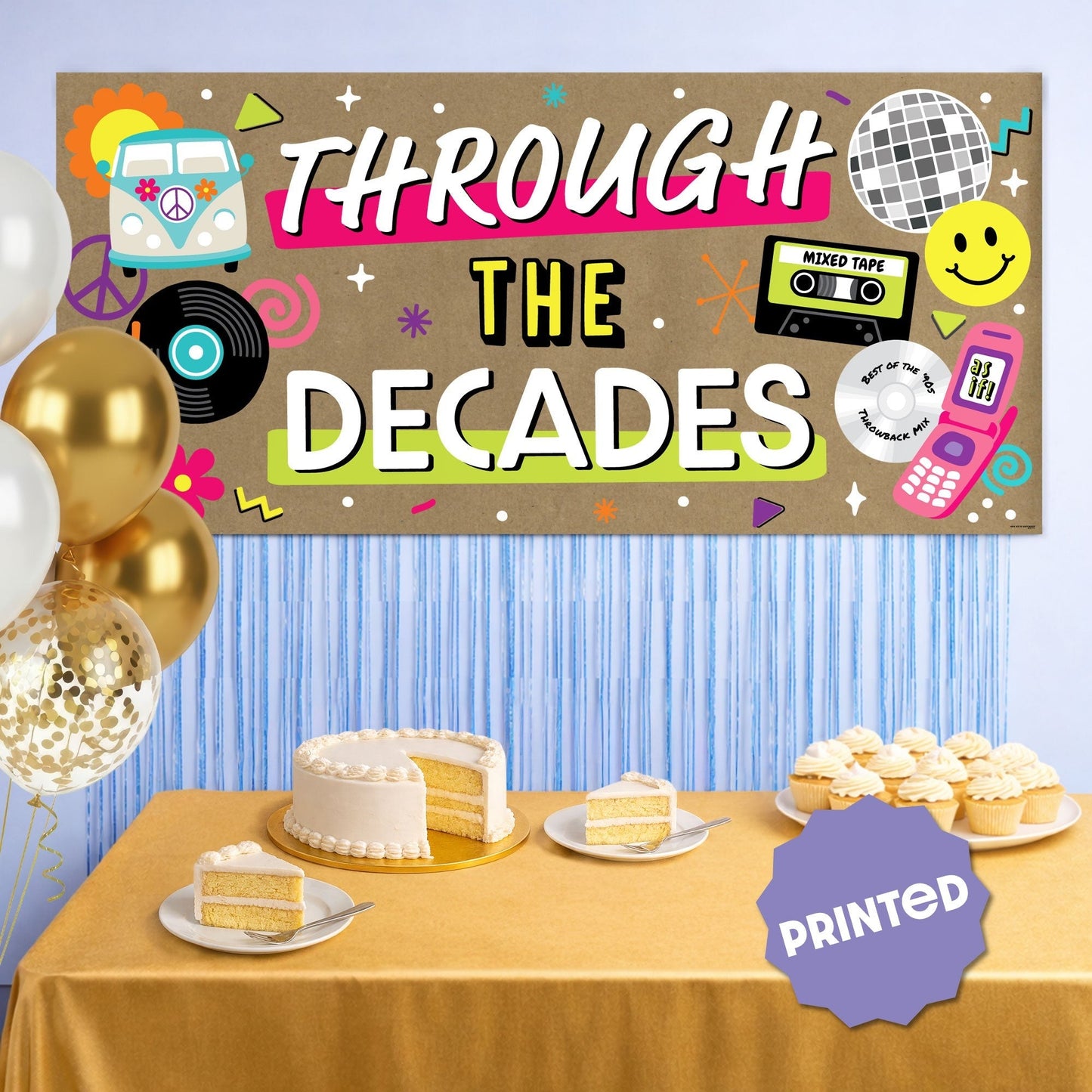 Through the Decades Kraft Banner
