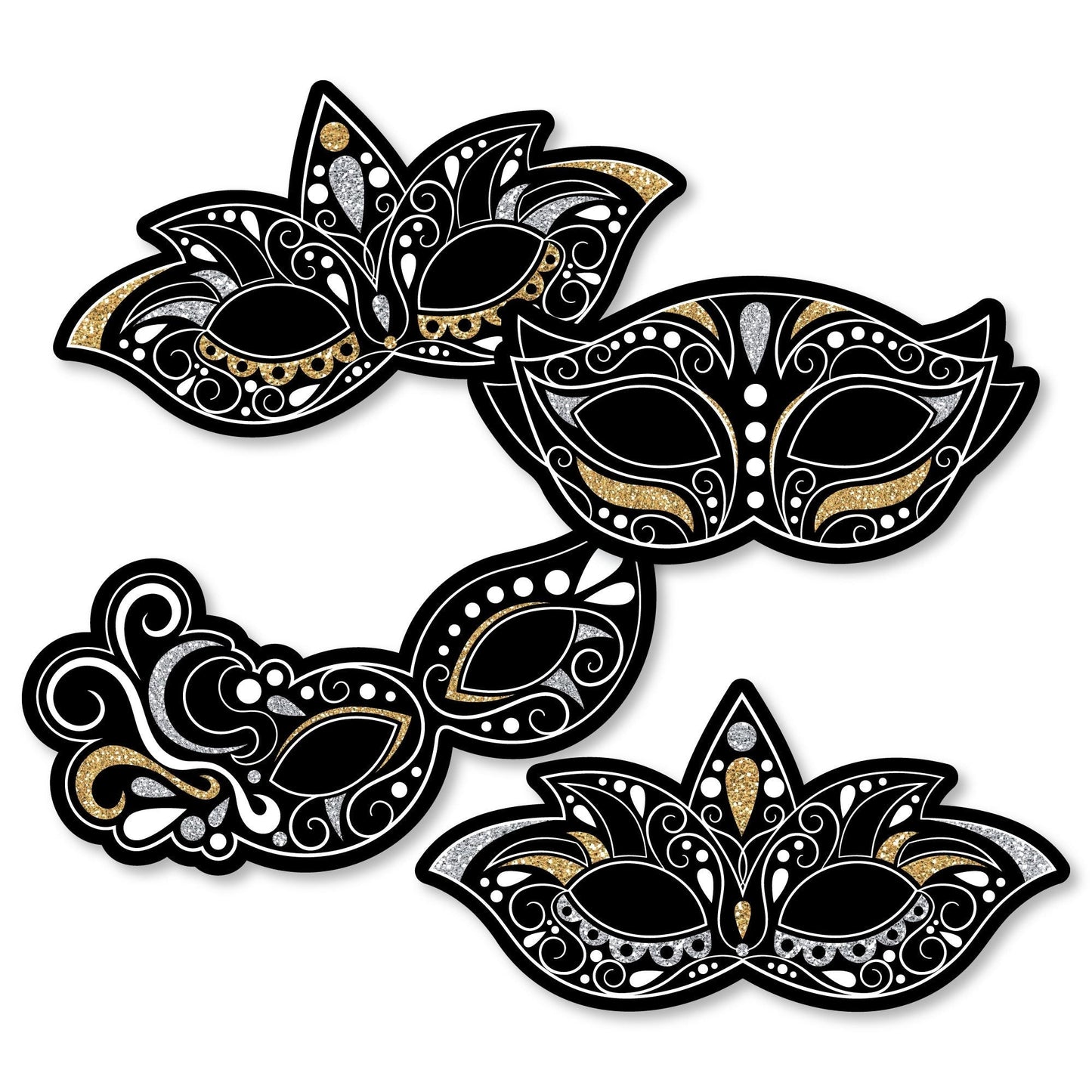Masquerade - Decorations DIY Venetian Mask Party Essentials - Set of 20