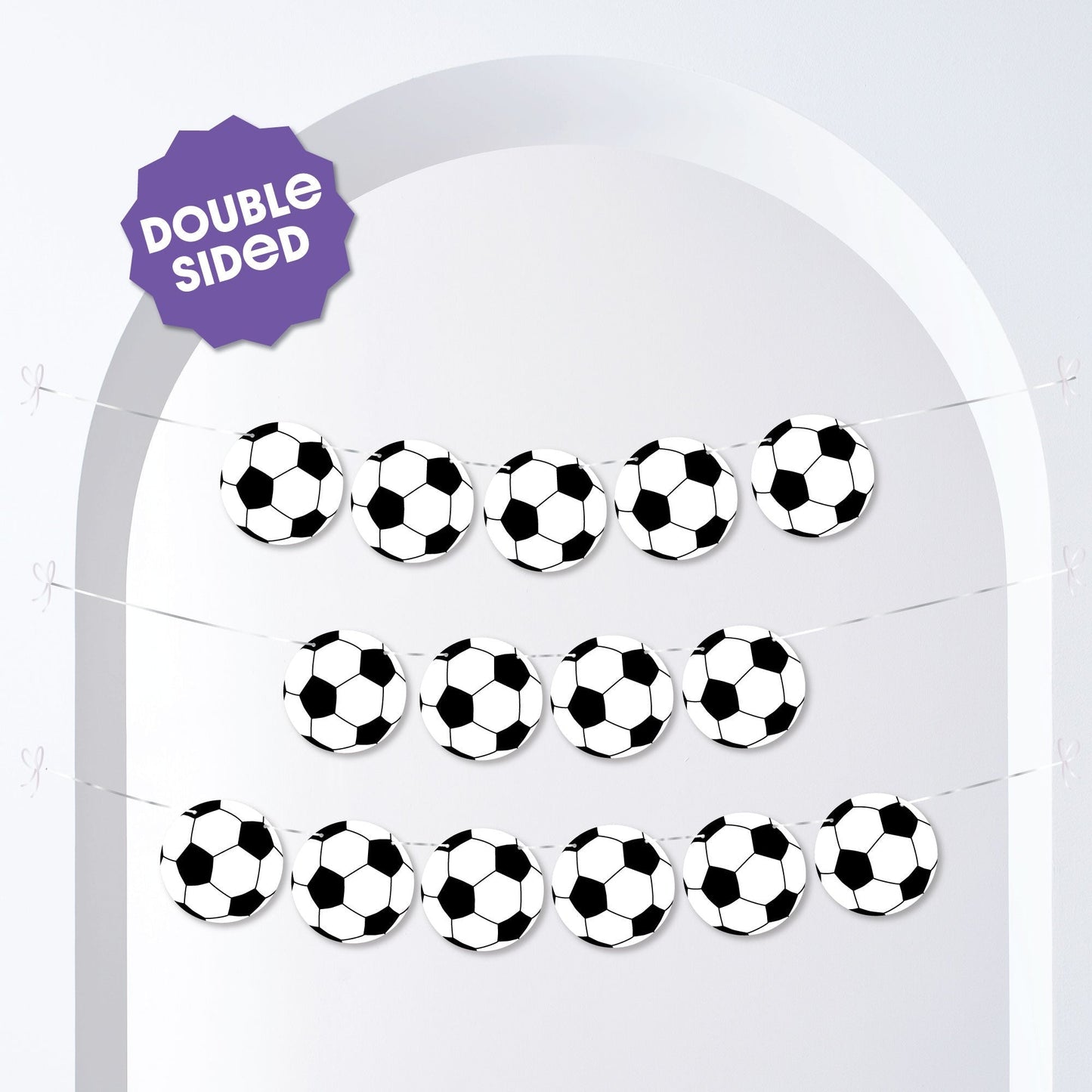 Soccer Garland Banner - 15 Pc