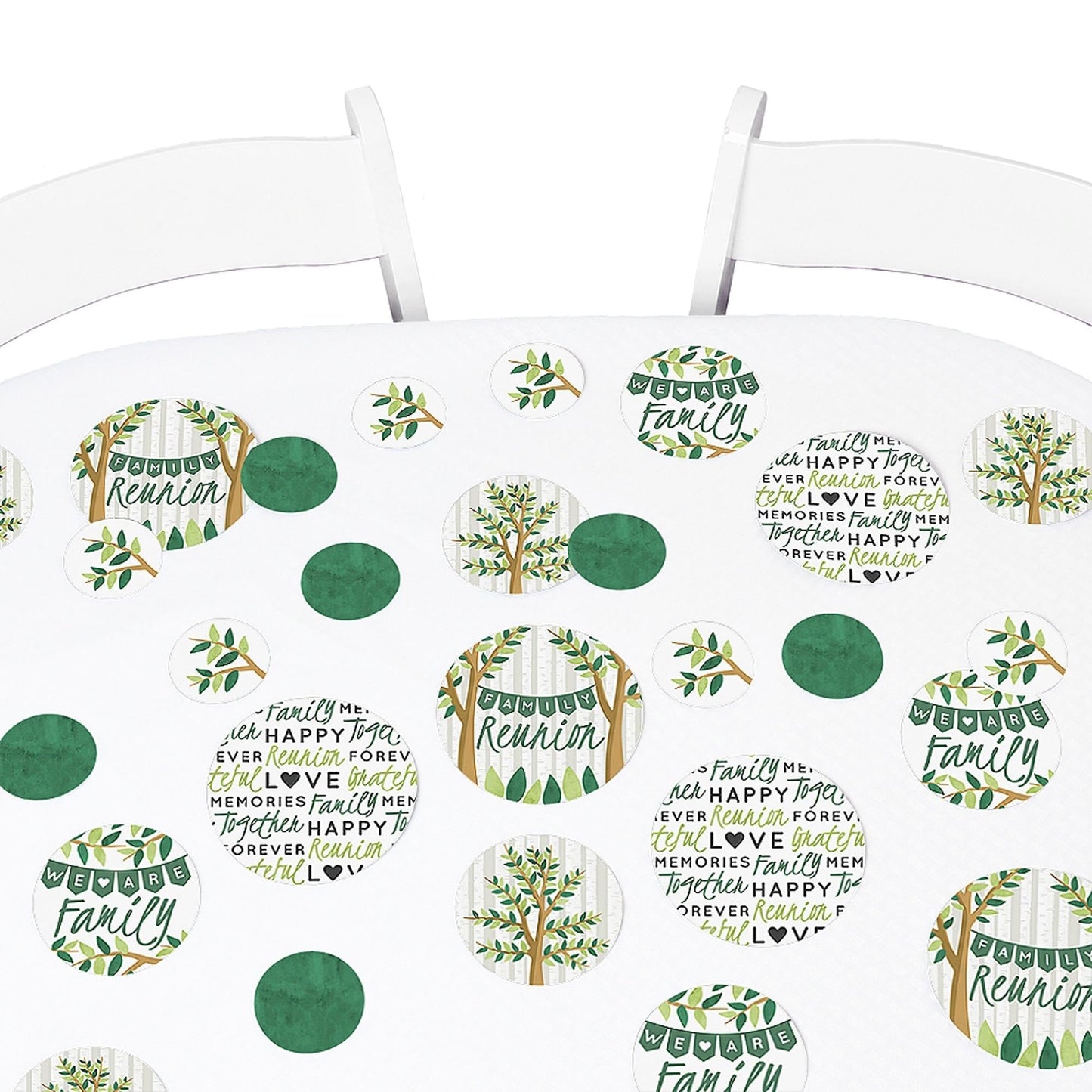 Family Tree Reunion - Family Gathering Party Giant Circle Confetti - Family Gathering Party Decorations - Large Confetti 27 Count