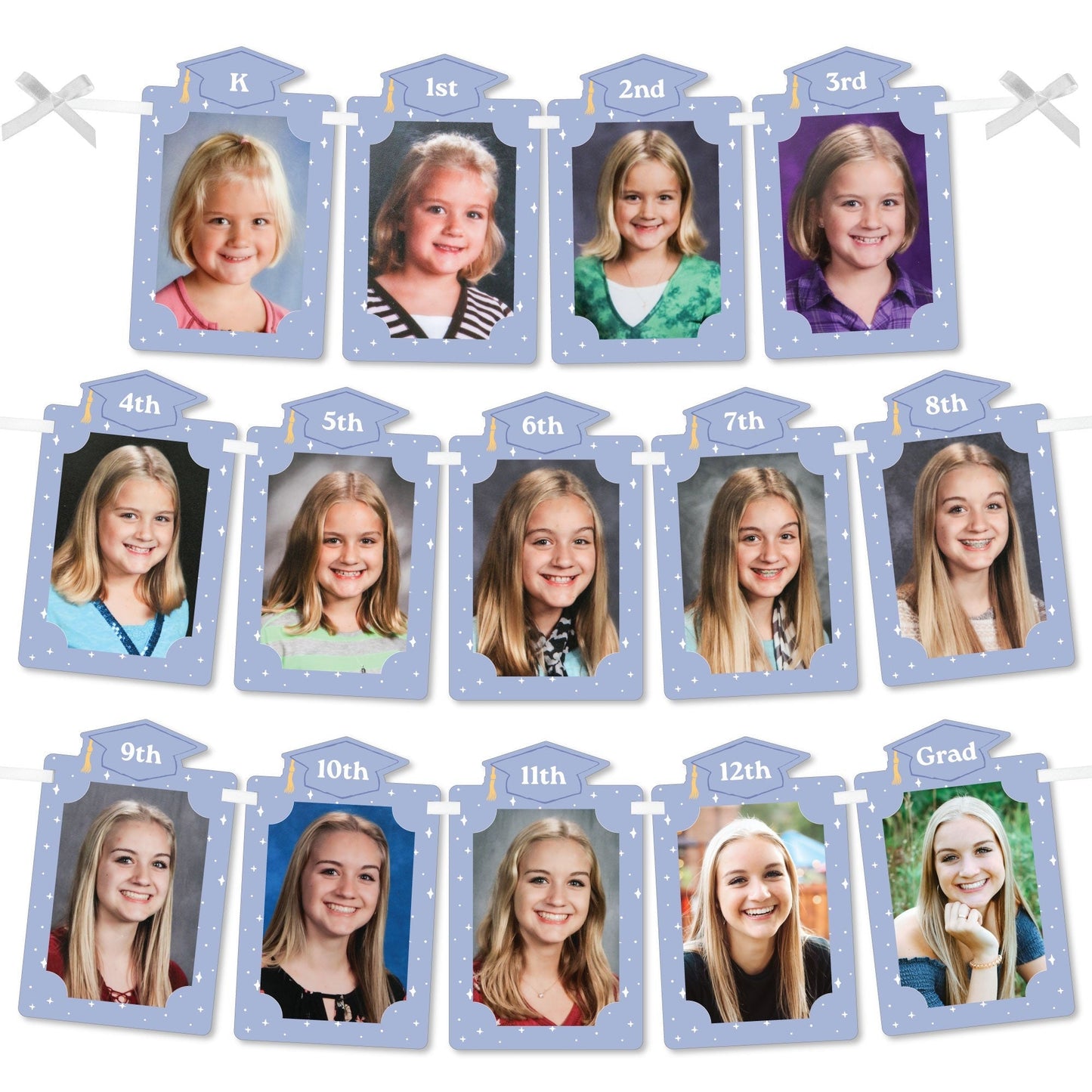 Pastel Grad K-12 School Picture Display - Photo Banner