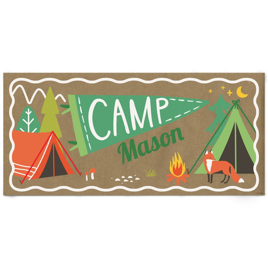 Custom Text Camping Kraft Banner