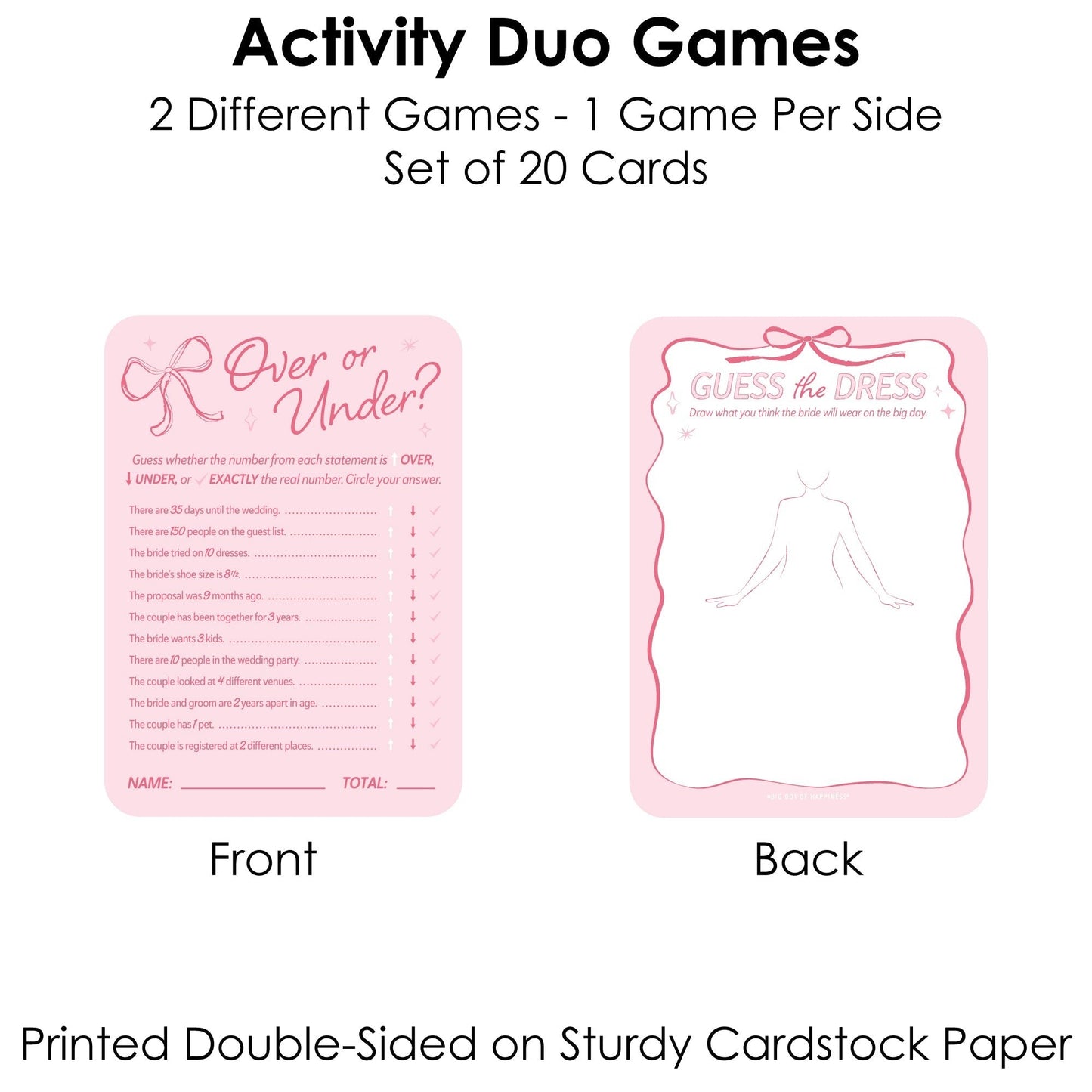 Tying The Knot Activity Duo Games - 20 Ct