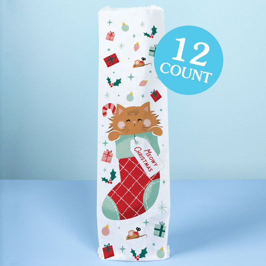 Wine Bags - Cat Christmas