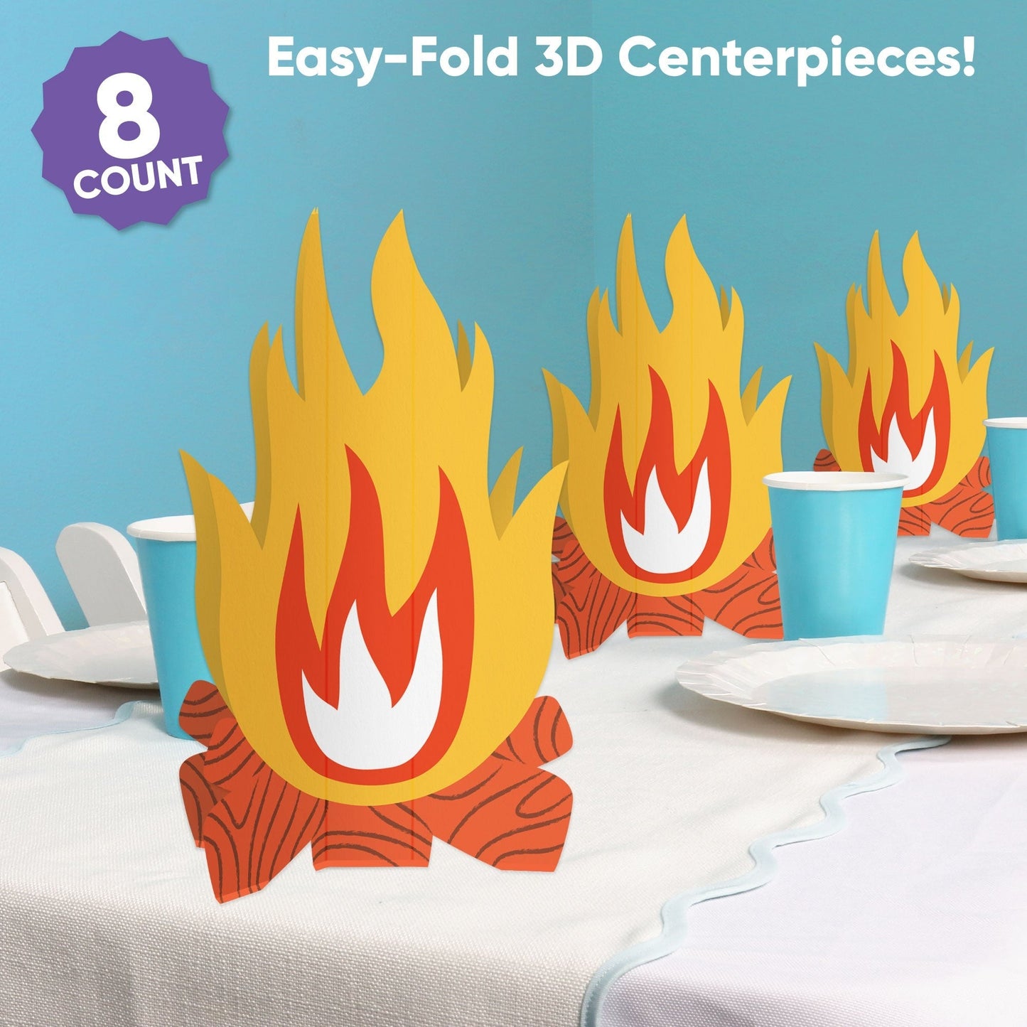 Camping 3D Centerpieces - 8 Ct