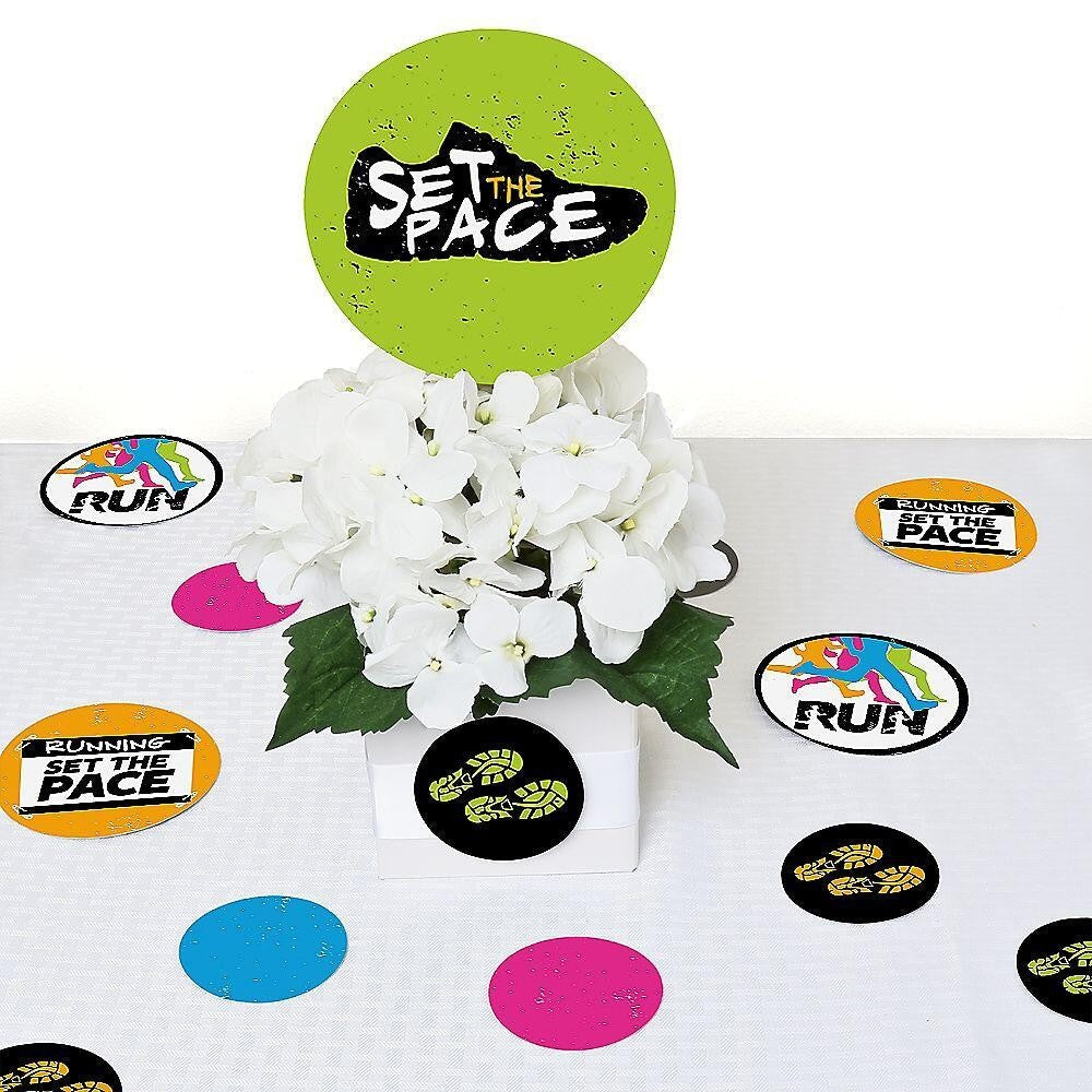 Set The Pace - Running - Track, Cross Country or Marathon Giant Circle Confetti - Party Decorations - Large Confetti 27 Count