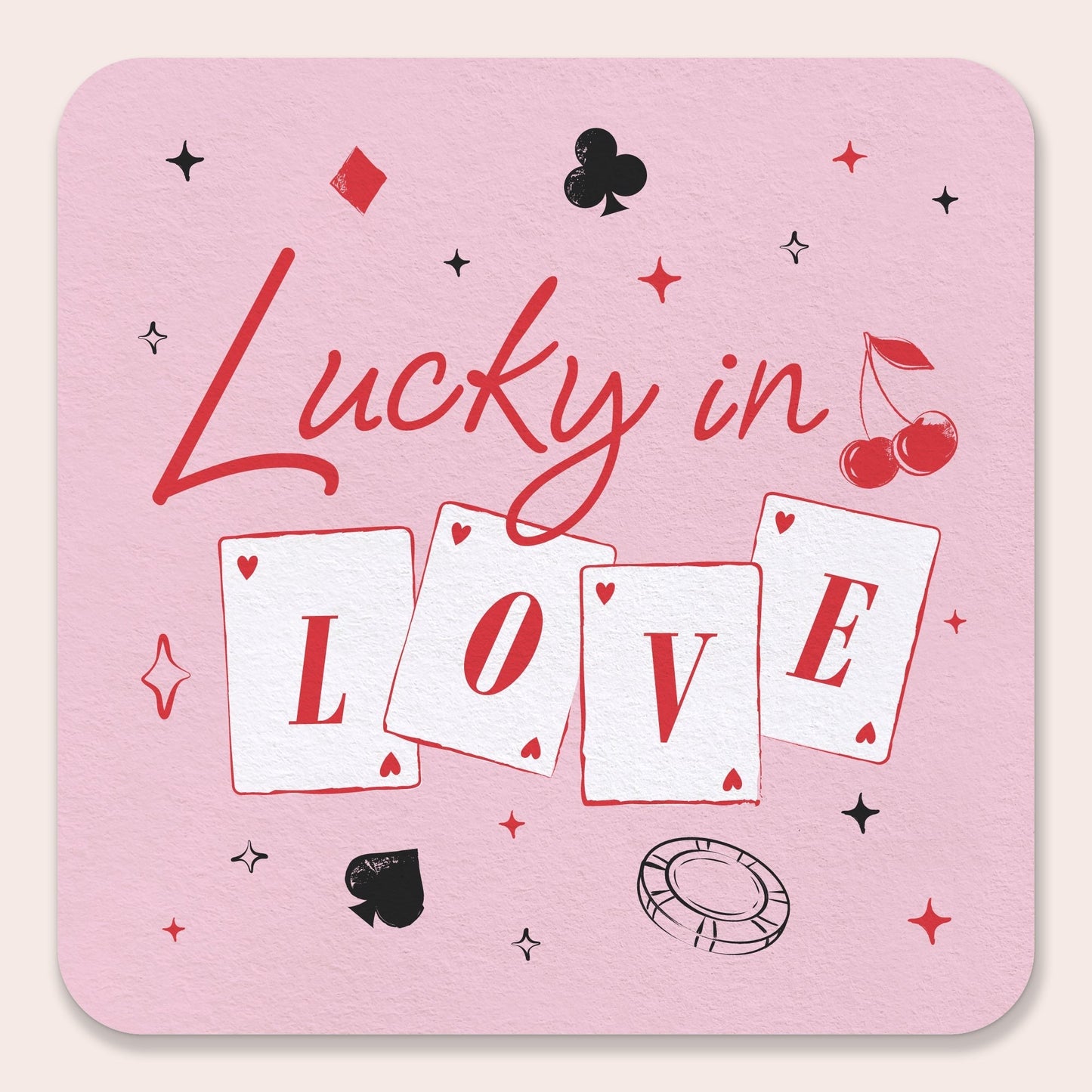 Drink Coasters - Lucky In Love - 25 Ct