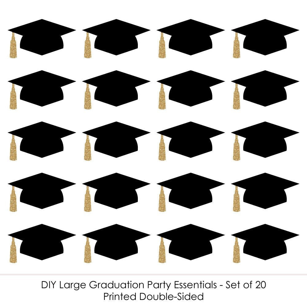 Grad Cap Large Essentials - 20 Ct