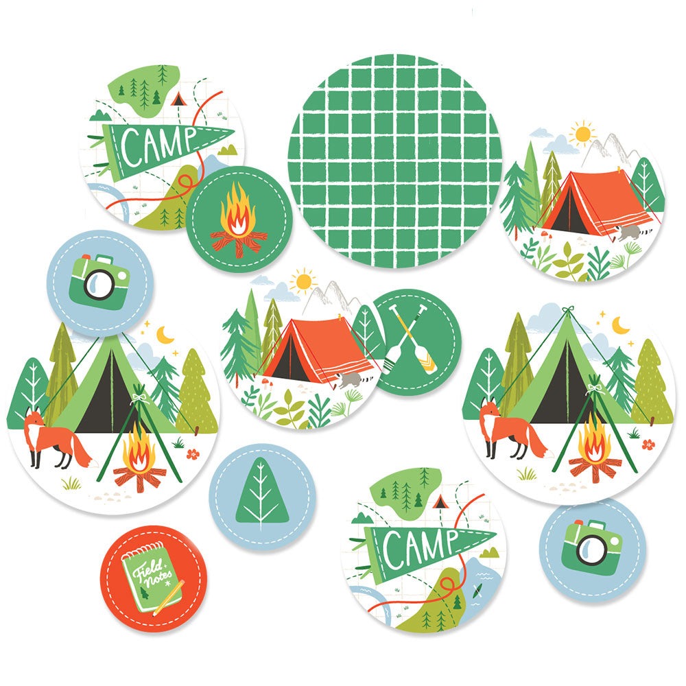 Camping Large Confetti - 27 Ct