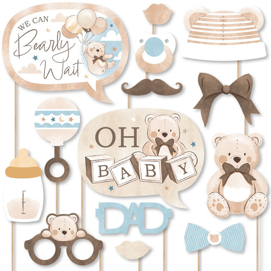 We Can Bearly Wait Photo Props - 20 Ct